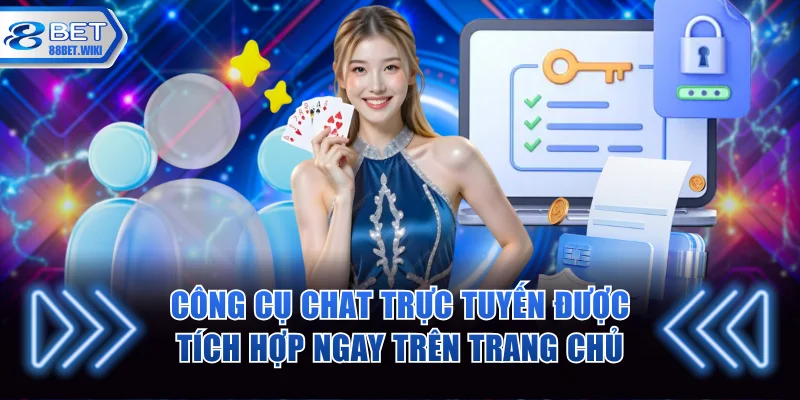 Công cụ chat trực tuyến được tích hợp ngay trên trang chủ